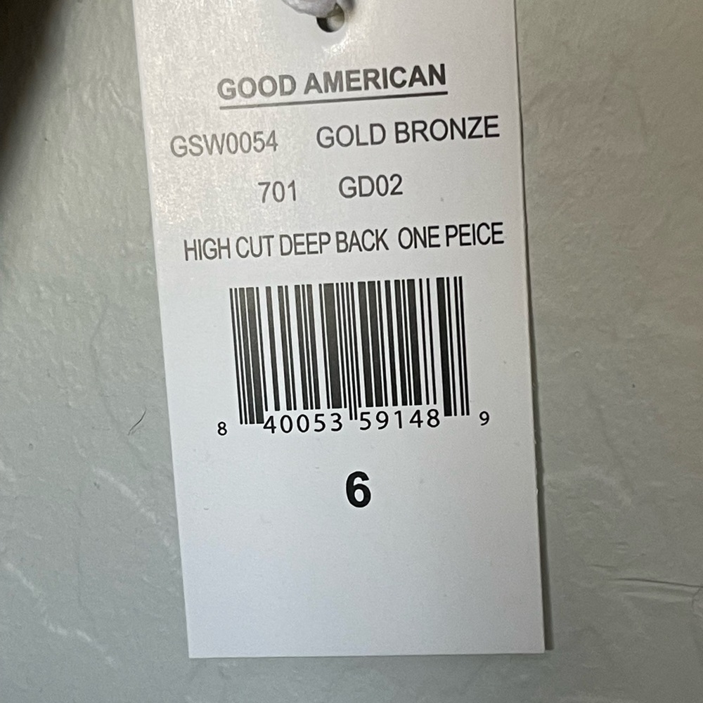 Good American HIGH CUT DEEP BACK ONE PEICE size 6 New - Picture 5 of 10